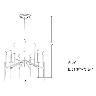 Kedzie Modern Chandelier Candelabra Light Fixture