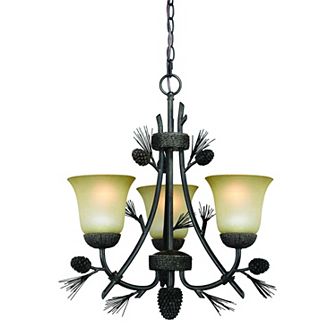 Sierra Bronze Rustic Pinecone Chandelier Light Fixture