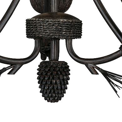 Sierra Bronze Rustic Pinecone Chandelier Light Fixture