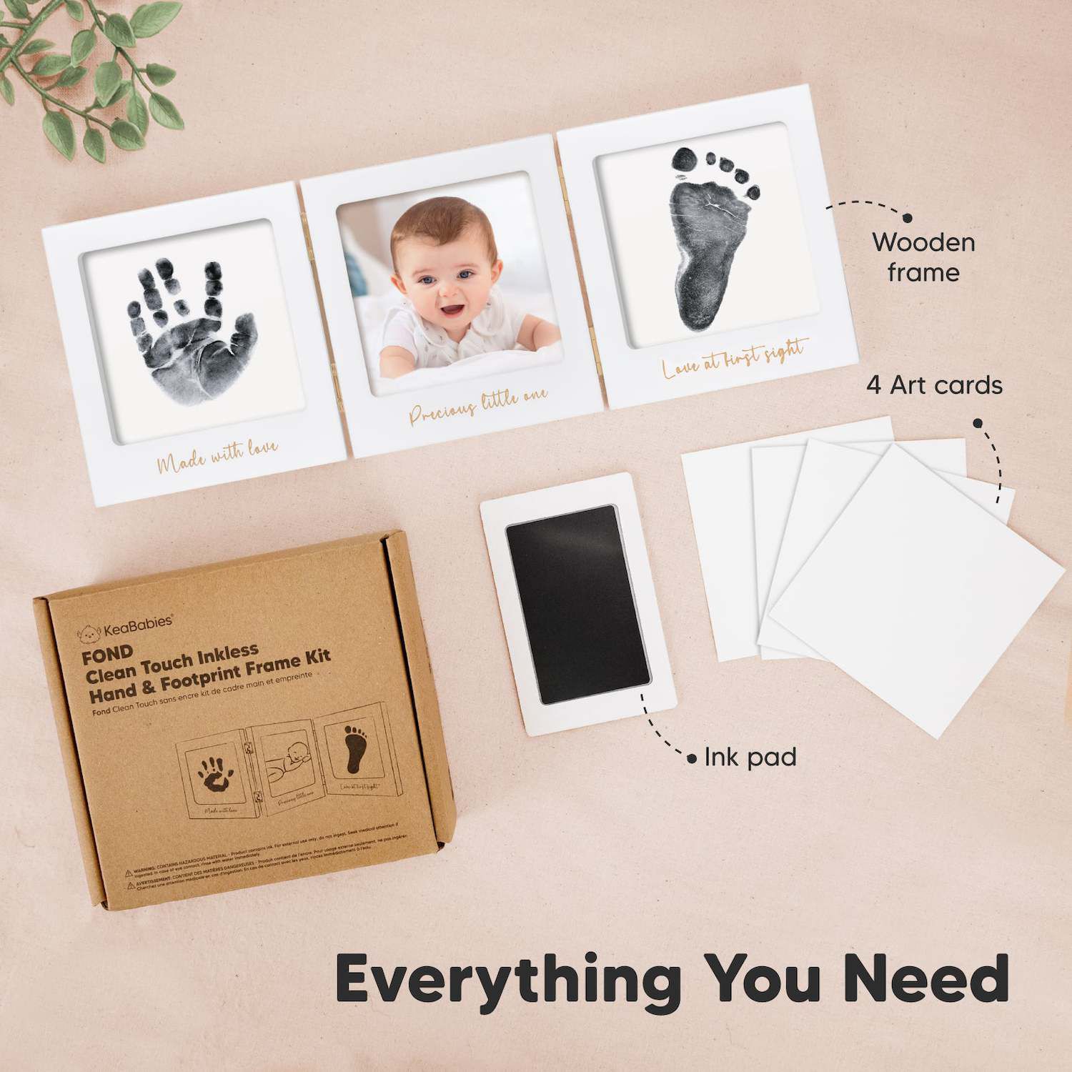 KeaBabies 2pk Round Inkless Ink Pad For Baby Hand And Footprint Kit, Clean Touch Dog Paw, Nose Print & Pet Safe | Hawthorn Mall