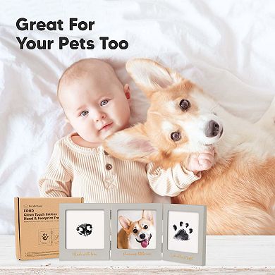 Keababies Fond Inkless Baby Handprint And Footprint Kit For Newborn Boys & Girls, Dog Paw Print Kit