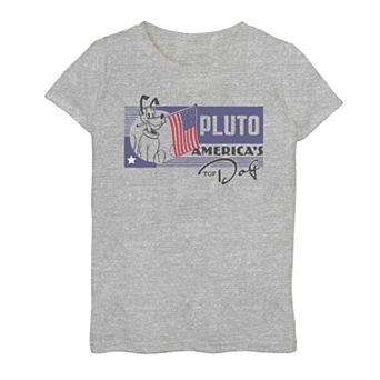 Disney 100th Anniversary Girls Pluto America's Top Dog Tee