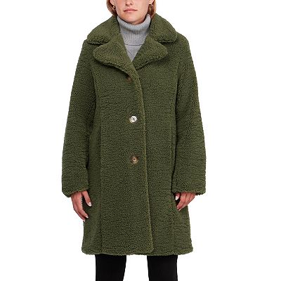 Women s Ellen Tracy Midweight Cozy Teddy Coat