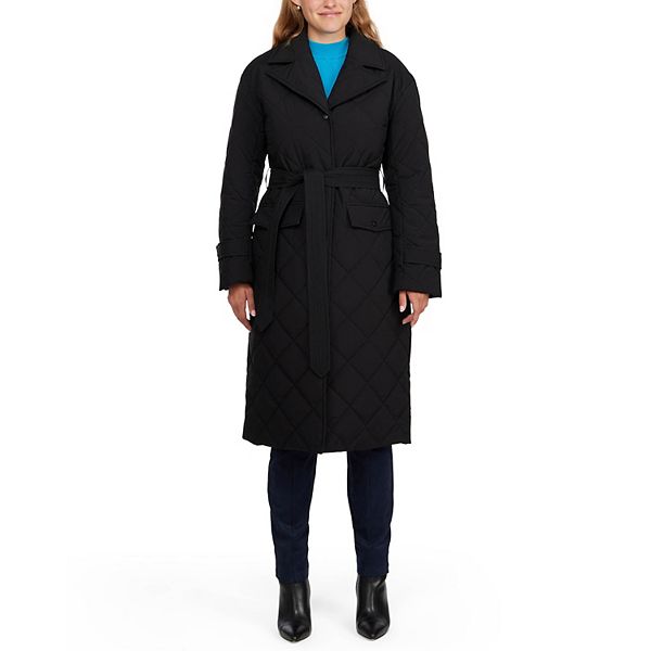 Women's Ellen Tracy Novelty Padded Trench Jacket