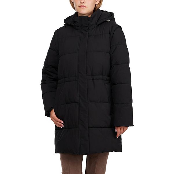 Women's Ellen Tracy Midweight Quilted Faux-Down Puffer Vest Jacket