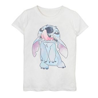 Disney's Lilo & Stitch Picking Nose Watercolor Girls 7-16 Graphic Tee
