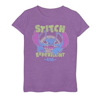 Disney's Lilo & Stitch Experiment 626 Alien Mode Distressed Girls 7-16 Graphic Tee