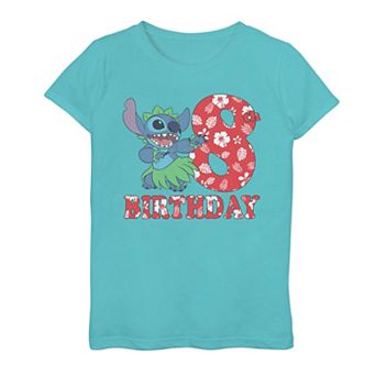 Disney's Lilo & Stitch Hula 8th Birthday Girls 7-16 Graphic Tee