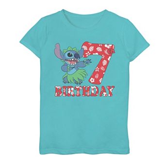 Disney's Lilo & Stitch Hula 7th Birthday Girls 7-16 Graphic Tee