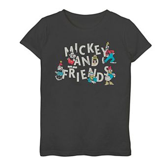 Disney's Mickey Mouse Plus Size Scattered Friends Graphic Tee