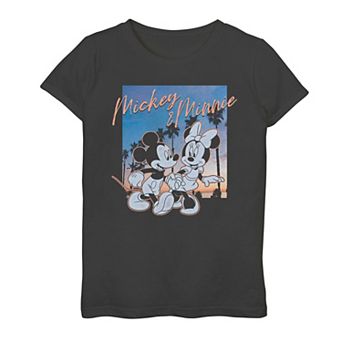 Disney's Mickey & Minnie Mouse Plus Size Sunset Couple Graphic Tee
