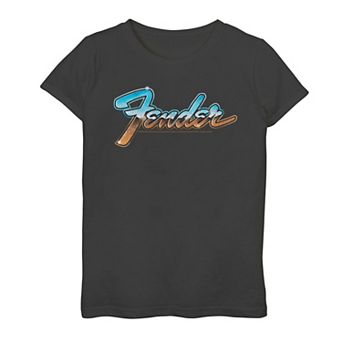 Plus Size Fender Chrome Logo Graphic Tee