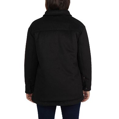 Juniors' Hurley Tilden Mixed Media Onion Quilt Shacket