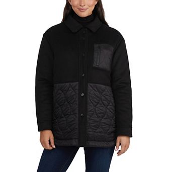 Juniors' Hurley Tilden Mixed Media Onion Quilt Shacket