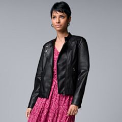 Kohls womens outlet leather coats