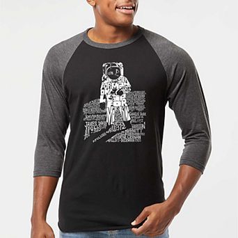 ASTRONAUT - Men's Raglan Baseball Word Art T-shirt