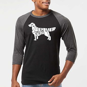 Golden Retreiver - Men's Raglan Baseball Word Art T-shirt