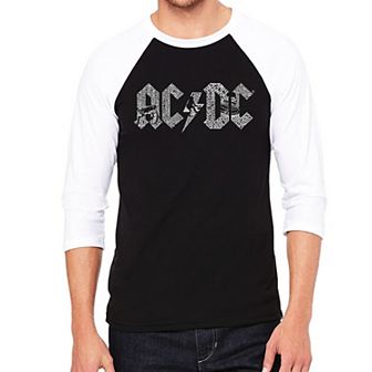 ACDC - Men's Raglan Baseball Word Art T-shirt