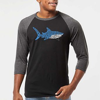 Daddy Shark - Men's Raglan Baseball Word Art T-shirt