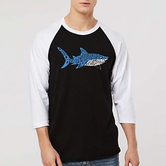 Daddy Shark - Men's Raglan Baseball Word Art T-shirt