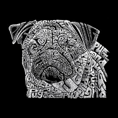 Pug Face - Men's Raglan Baseball Word Art T-shirt