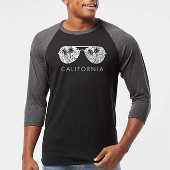 California Shades - Men's Raglan Baseball Word Art T-shirt