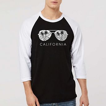 California Shades - Men's Raglan Baseball Word Art T-shirt