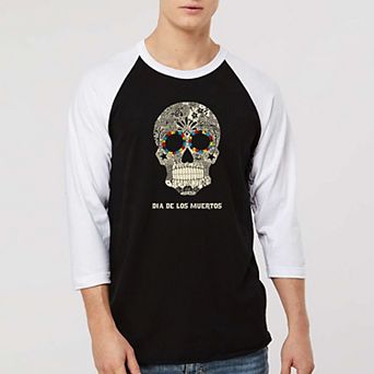 Dia De Los Muertos - Men's Raglan Baseball Word Art T-shirt