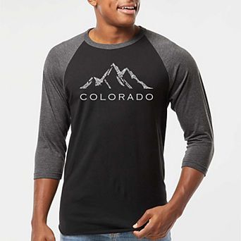 Colorado Ski Towns - Men's Raglan Baseball Word Art T-shirt