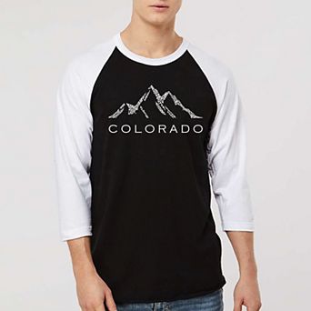 Colorado Ski Towns - Men's Raglan Baseball Word Art T-shirt