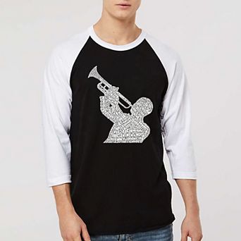 ALL TIME JAZZ SONGS - Men's Raglan Baseball Word Art T-shirt