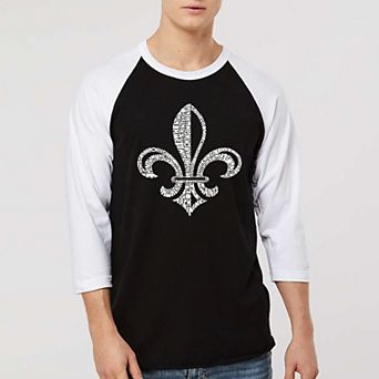 LYRICS TO WHEN THE SAINTS GO MARCHING IN - Men's Raglan Baseball Word Art T-shirt