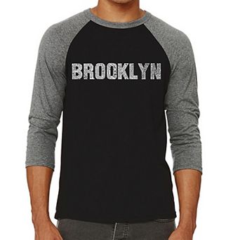 BROOKLYN NEIGHBORHOODS - Men's Raglan Baseball Word Art T-shirt
