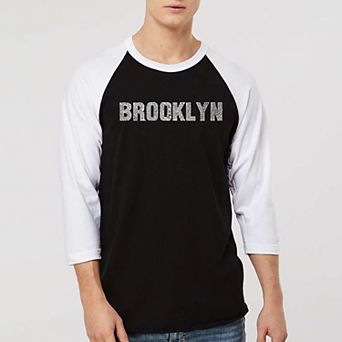 BROOKLYN NEIGHBORHOODS - Men's Raglan Baseball Word Art T-shirt