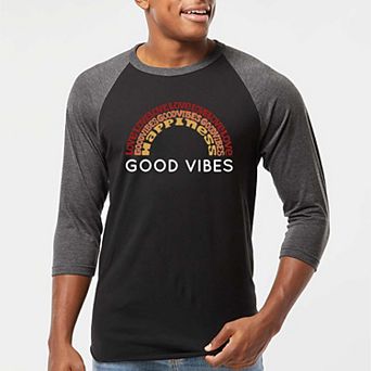 Good Vibes - Men's Raglan Baseball Word Art T-shirt