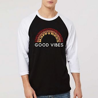 Good Vibes - Men's Raglan Baseball Word Art T-shirt