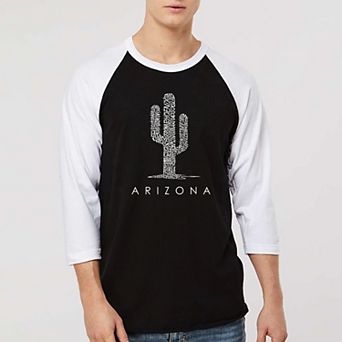 Arizona Cities - Men's Raglan Baseball Word Art T-shirt