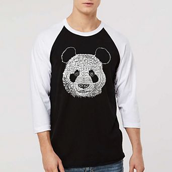 Panda - Men's Raglan Baseball Word Art T-shirt