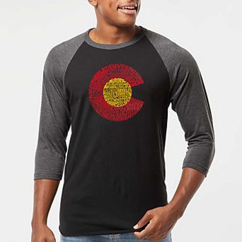 Colorado - Men's Raglan Baseball Word Art T-shirt