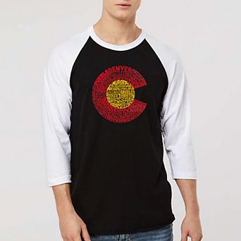 Colorado - Men's Raglan Baseball Word Art T-shirt