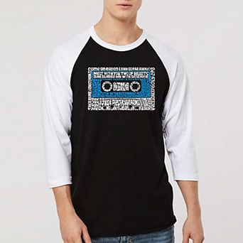 80s One Hit Wonders - Men's Raglan Baseball Word Art T-shirt
