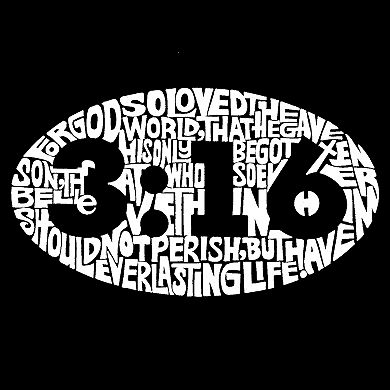 John 3:16 - Men's Raglan Baseball Word Art T-shirt