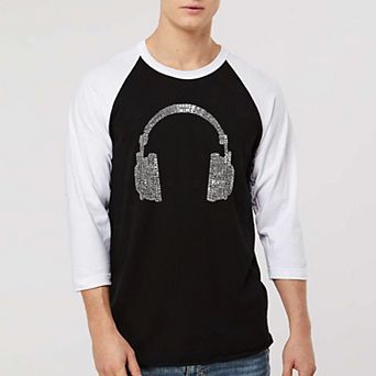 63 DIFFERENT GENRES OF MUSIC - Men's Raglan Baseball Word Art T-shirt