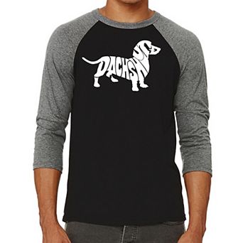 Dachshund - Men's Raglan Baseball Word Art T-shirt