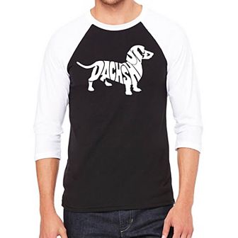 Dachshund - Men's Raglan Baseball Word Art T-shirt