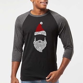 Santa Claus - Men's Raglan Baseball Word Art T-shirt