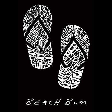 BEACH BUM - Men's Raglan Baseball Word Art T-shirt