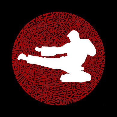 Types of Martial Arts - Men's Raglan Baseball Word Art T-shirt