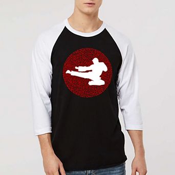 Types of Martial Arts - Men's Raglan Baseball Word Art T-shirt
