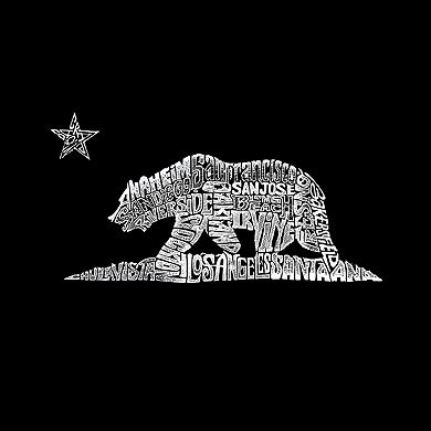 California Bear - Men's Raglan Baseball Word Art T-shirt